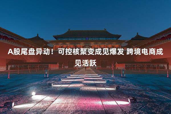 A股尾盘异动！可控核聚变成见爆发 跨境电商成见活跃