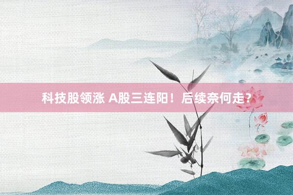 科技股领涨 A股三连阳！后续奈何走？